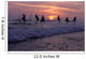 Stilt Fishermen Silhouetted At Sunset Wall Mural