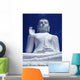 Large Seated White Buddha Wall Mural
