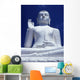 Large Seated White Buddha Wall Mural