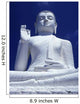Large Seated White Buddha Wall Mural