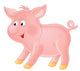 Cartoon Suckling Pig Wall Decal
