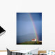 Rainbow Over Church And Snaefellsness Wall Mural