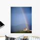 Rainbow Over Church And Snaefellsness Wall Mural