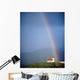 Rainbow Over Church And Snaefellsness Wall Mural