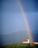 Rainbow Over Church And Snaefellsness Wall Mural