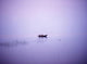Fishermen In Their Boat Shortly Before Dawn On Lake Chilka Wall Mural