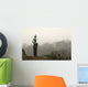 Bru Tribeswoman Carrying Water Pots On Her Head At Sunrise Wall Mural
