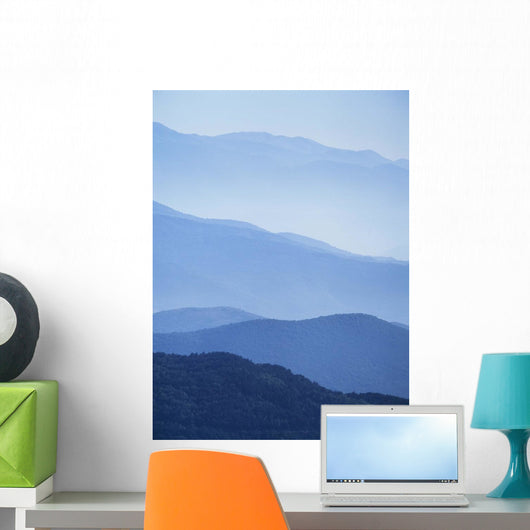 Looking Across Lines Of Ridges Near Castel Del Monte Wall Mural