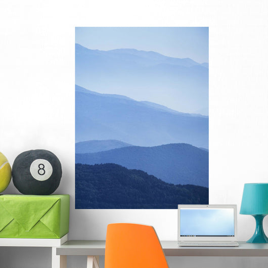 Looking Across Lines Of Ridges Near Castel Del Monte Wall Mural