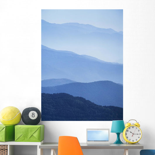 Looking Across Lines Of Ridges Near Castel Del Monte Wall Mural