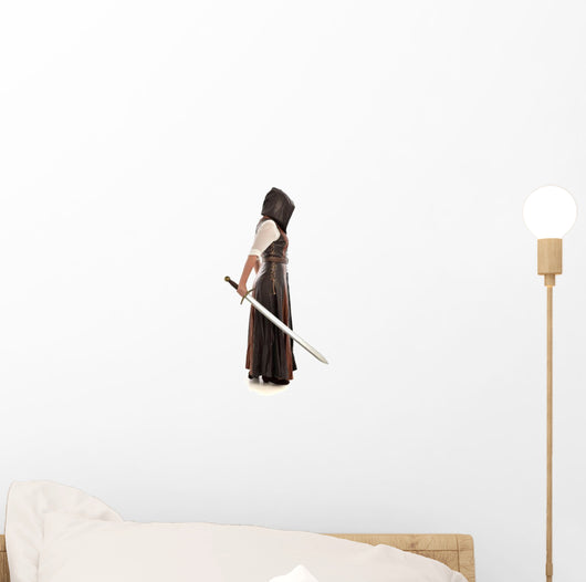 Fantasy Warrior Girl Wall Decal