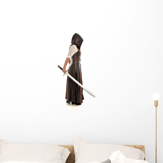 Fantasy Warrior Girl Wall Decal
