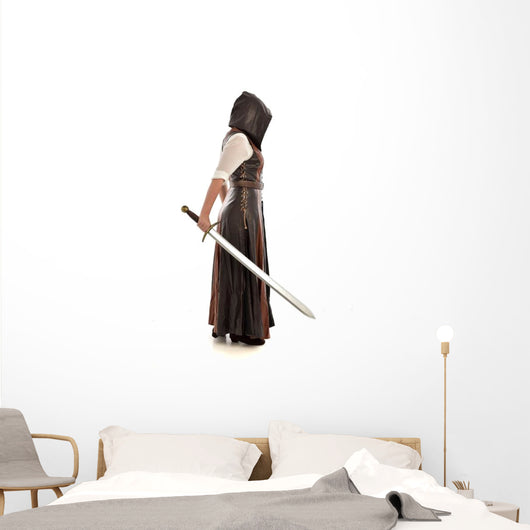 Fantasy Warrior Girl Wall Decal