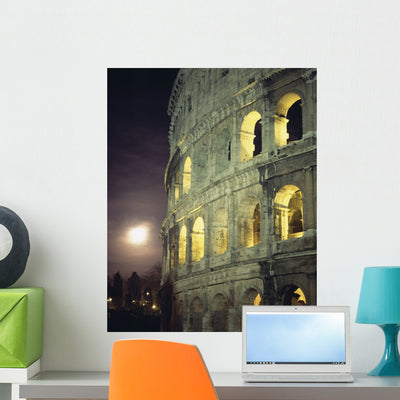 Coliseum Night with Full Wall Mural shown on a wall