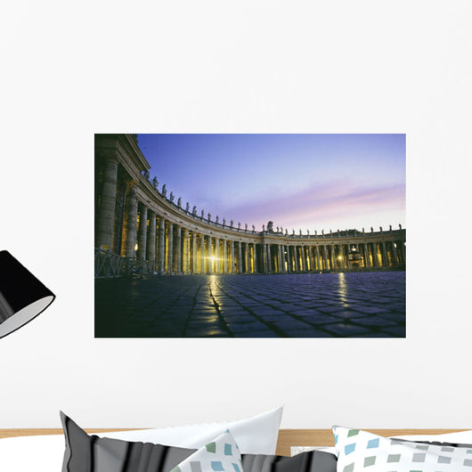 Nightfall At The Square At St Peters In The Vatican Wall Mural