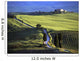 Looking Down Road At Dusk To Old Farmhouse On Hill Top Wall Mural