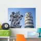 Leaning Tower Of Pisa With Statue Wall Mural