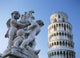 Leaning Tower Of Pisa With Statue Wall Mural