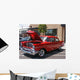 Red Hotrod 57 Chevy Wall Mural