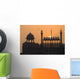 Silhouette Of The Lahori Gate Of The Red Fort With Sun Rising Behind Wall Mural
