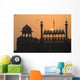 Silhouette Of The Lahori Gate Of The Red Fort With Sun Rising Behind Wall Mural