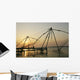 Chinese Fishing Nets Hanging In The Water At Sunset, Fort Kochi Wall Mural