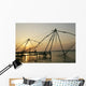 Chinese Fishing Nets Hanging In The Water At Sunset, Fort Kochi Wall Mural