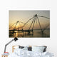 Chinese Fishing Nets Hanging In The Water At Sunset, Fort Kochi Wall Mural
