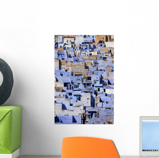 Blue Buildings Of Jodhpur, Aerial View Wall Mural
