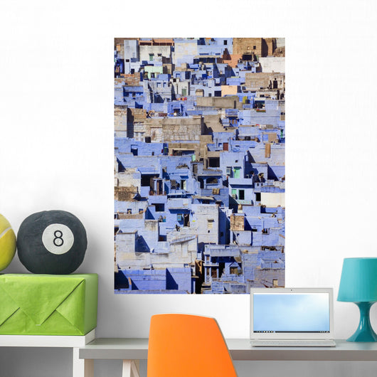 Blue Buildings Of Jodhpur, Aerial View Wall Mural