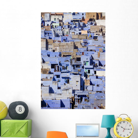 Blue Buildings Of Jodhpur, Aerial View Wall Mural