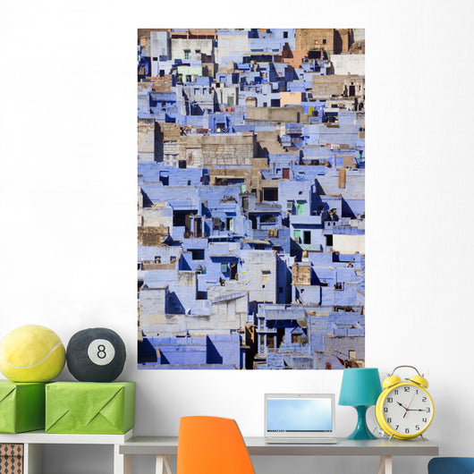 Blue Buildings Of Jodhpur, Aerial View Wall Mural