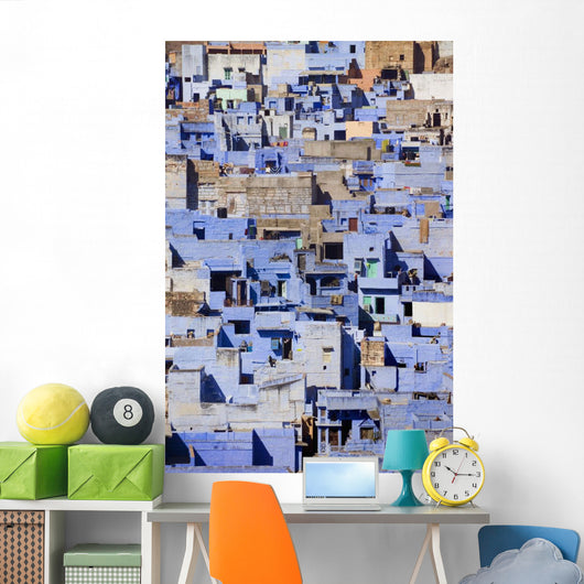Blue Buildings Of Jodhpur, Aerial View Wall Mural