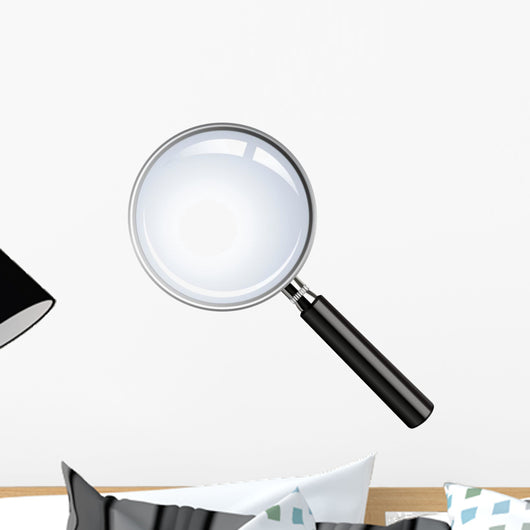 Realistic vector magnifying glass Wall Decal