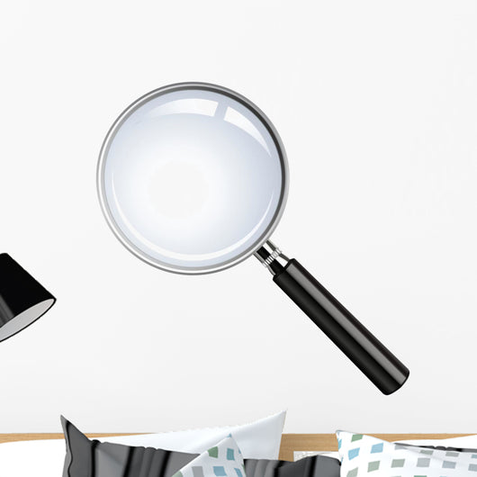 Realistic vector magnifying glass Wall Decal