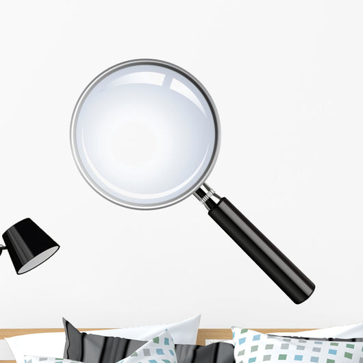 Realistic vector magnifying glass Wall Decal