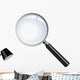 Realistic vector magnifying glass Wall Decal