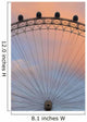 The London Eye At Dusk, Close Up Wall Mural