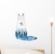 Watercolor Forest Moon Fox Wall Decal