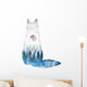 Watercolor Forest Moon Fox Wall Decal