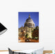 Black Cab Passing St Paul's Cathedral, Blurred Motion Wall Mural