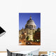 Black Cab Passing St Paul's Cathedral, Blurred Motion Wall Mural