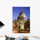 Black Cab Passing St Paul's Cathedral, Blurred Motion Wall Mural