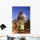Black Cab Passing St Paul's Cathedral, Blurred Motion Wall Mural