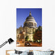 Black Cab Passing St Paul's Cathedral, Blurred Motion Wall Mural