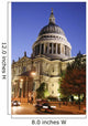 Black Cab Passing St Paul's Cathedral, Blurred Motion Wall Mural