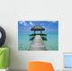 Grass Hut And Pier Wall Mural