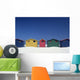 Colourful Beach Huts In Cape Town Wall Mural