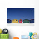 Colourful Beach Huts In Cape Town Wall Mural