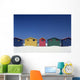 Colourful Beach Huts In Cape Town Wall Mural